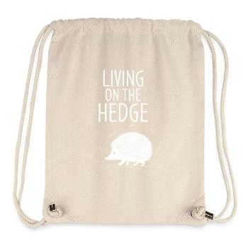 Living On The Hedge Igel Cartoon Humor - Stanley/Stella recycelter Gym Bag - Naturweiß - Vorne