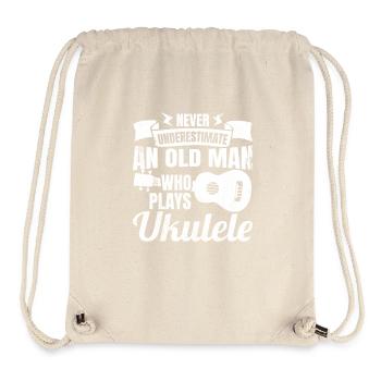 Unterschätze nie alte Ukulele Spieler - Stanley/Stella recycelter Gym Bag - Naturweiß - Vorne