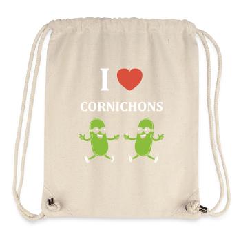 Humour Cornichon - Sac à cordon recyclé Stanley/Stella - blanc naturel - Devant