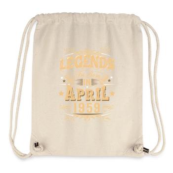 April 1959 Birthday Legend - Stanley/Stella Recycled Gym Bag - natural - Front