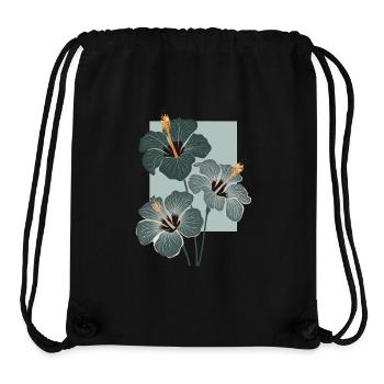 Hibiskus - Stanley/Stella recycelter Gym Bag - Schwarz - Vorne