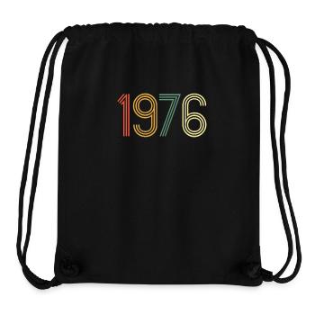 1976 Jahrgang Geburtstag Geschenk Retro - Stanley/Stella recycelter Gym Bag - Schwarz - Vorne