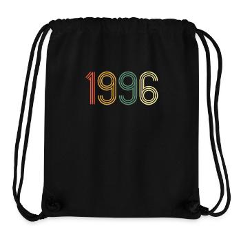 1996 Jahrgang Geburtstag Geschenk Retro - Stanley/Stella recycelter Gym Bag - Schwarz - Vorne