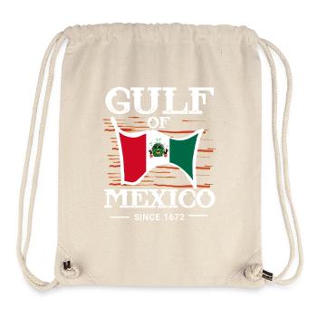 Golfe du Mexique avec drapeau - Sac à cordon recyclé Stanley/Stella - blanc naturel - Devant