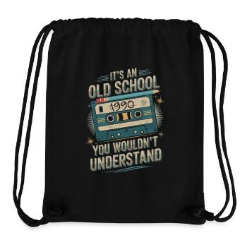 Music, Cassettes & 1990 - Stanley/Stella Recycled Gym Bag - black - Front