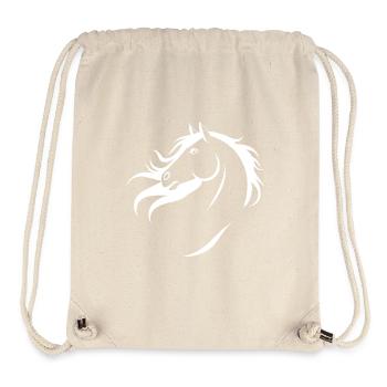 Horses Saying Equestrian Sports Funny Horse Gift - Stanley/Stella Recycled Gym Bag - natural - Front