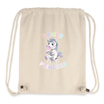 Gaming Licorne Gamer Princesse Fun - Sac à cordon recyclé Stanley/Stella - blanc naturel - Devant