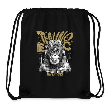 Monkey Grooves T-Shirt: Techno-Vibes in Ekstase! - Stanley/Stella recycelter Gym Bag - Schwarz - Vorne