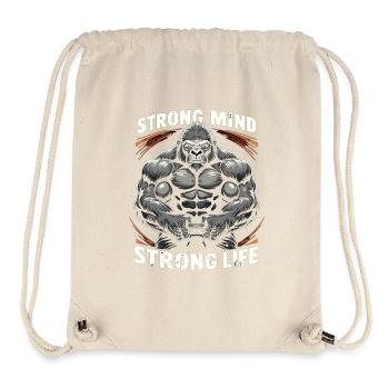 Strong Mind Strong Life Fitness Sportler Gym - Stanley/Stella recycelter Gym Bag - Naturweiß - Vorne