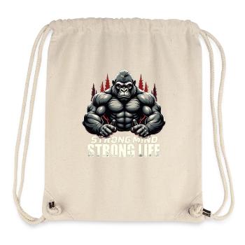 Strong Mind Strong Life Fitness Sportler Gym - Stanley/Stella recycelter Gym Bag - Naturweiß - Vorne