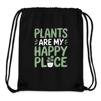 Plants are my place of happiness vegan vegetarian - Stanley/Stella Recycled Gym Bag - black - Front