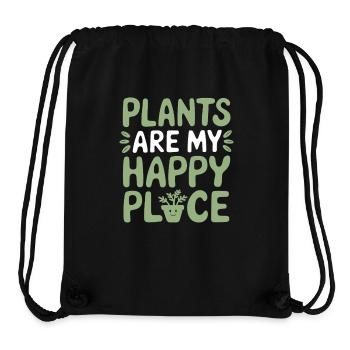 Plants are my place of happiness vegan vegetarian - Stanley/Stella Recycled Gym Bag - black - Front