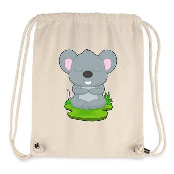 Mouse Yoga Fitness Meditation - Stanley/Stella Recycled Gym Bag - natural - Front