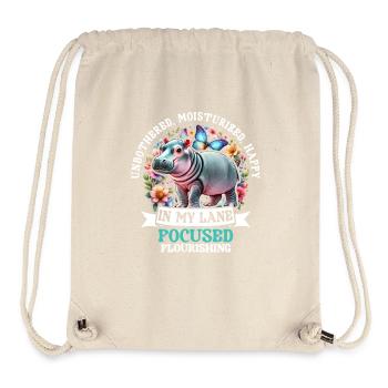 Unbothered Moisturized Happy Hippo In My Lane - Stanley/Stella Recycled Gym Bag - natural - Front