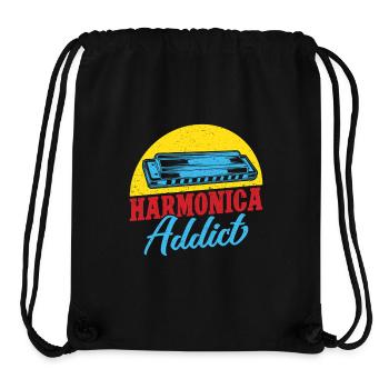 Funny Harmonica Player Addict Harmonica - Stanley/Stella recycelter Gym Bag - Schwarz - Vorne