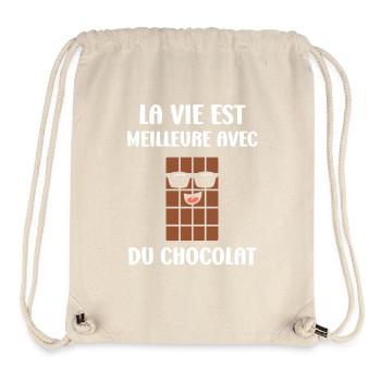 Chocolate Humor - Stanley/Stella Recycled Gym Bag - natural - Front