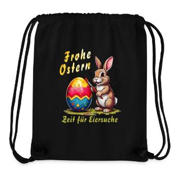 OSTERHASE Frohe Ostern Eiersuche - Stanley/Stella recycelter Gym Bag - Schwarz - Vorne