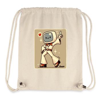 70s Retro Style Tanzfläche: Disco Tänzer - Stanley/Stella recycelter Gym Bag - Naturweiß - Vorne