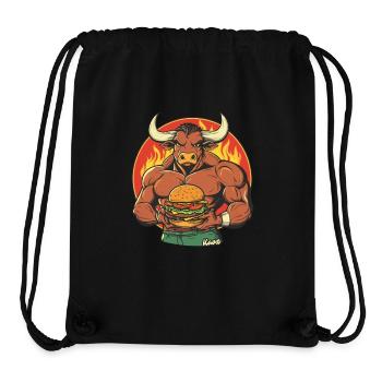 Muskel-Bulle mit Burger – BBQ Power - Stanley/Stella recycelter Gym Bag - Schwarz - Vorne