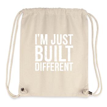 Je suis juste construit différemment - Sac à cordon recyclé Stanley/Stella - blanc naturel - Devant