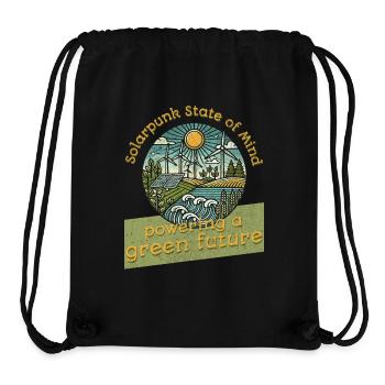 Solarpunk State of Mind – Sustainable Energy Futur - Stanley/Stella recycelter Gym Bag - Schwarz - Vorne