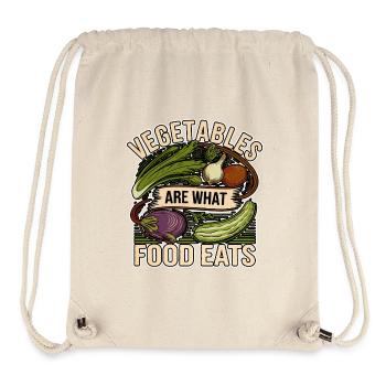 Vegetables Are What Food Eats 11 - Stanley/Stella recycelter Gym Bag - Naturweiß - Vorne