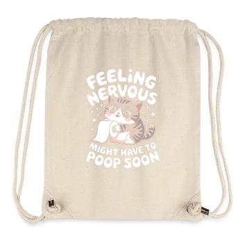 Nervöses Gefühl Kawaii Katze IBS Krieger Humor - Stanley/Stella recycelter Gym Bag - Naturweiß - Vorne