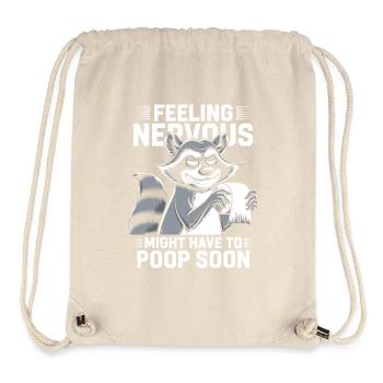 IBS Nervosität, Waschbär Durchfall Humor - Stanley/Stella recycelter Gym Bag - Naturweiß - Vorne