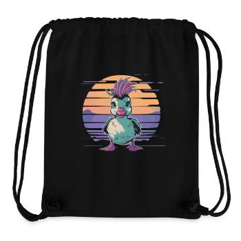 Duck punk in sunset with naughty - Stanley/Stella Recycled Gym Bag - black - Front