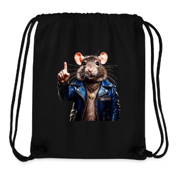 RAT raises index finger - Stanley/Stella Recycled Gym Bag - black - Front