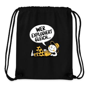 WER EXPLODIERT GLEICH - Stanley/Stella recycelter Gym Bag - Schwarz - Vorne