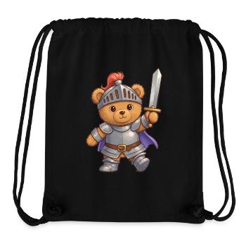 Teddybär Ritter - Stanley/Stella recycelter Gym Bag - Schwarz - Vorne