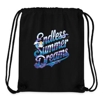 Endlose Sommerträume Wellen Sonnenuntergang Palmen - Stanley/Stella recycelter Gym Bag - Schwarz - Vorne
