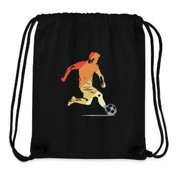 Fußballjunge Vintage Look - Stanley/Stella recycelter Gym Bag - Schwarz - Vorne