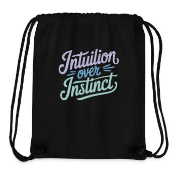 L’intuition plutôt que l’instinct Citation inspirante - Sac à cordon recyclé Stanley/Stella - noir - Devant