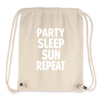 Party Sleep Sun Repeat – Summer Lifestyle - Sac à cordon recyclé Stanley/Stella - blanc naturel - Devant
