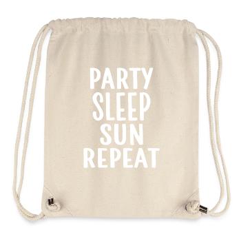 Party Sleep Sun Repeat – Summer Lifestyle - Sac à cordon recyclé Stanley/Stella - blanc naturel - Devant