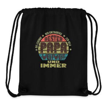 Best Dad Worldwide Father's Day Gift - Stanley/Stella Recycled Gym Bag - black - Front