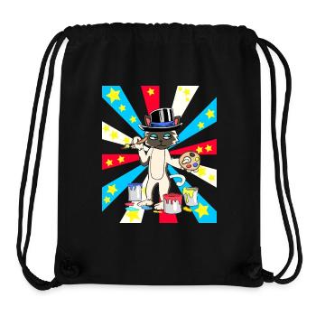 Artist Cat Cats Painter Art - Stanley/Stella Recycled Gym Bag - black - Front