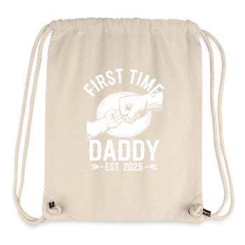 First Time Papa Est. 2025 - Stanley/Stella Recycled Gym Bag - natural - Front