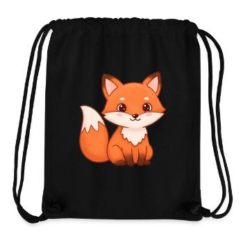 Animal Cartoon Fox - Stanley/Stella Recycled Gym Bag - black - Front