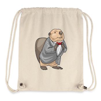 Biber Bräutigam Anzug Hochzeit - Stanley/Stella recycelter Gym Bag - Naturweiß - Vorne