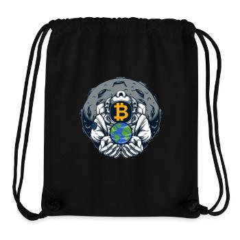 Bitcoin zum Mond - Stanley/Stella recycelter Gym Bag - Schwarz - Vorne