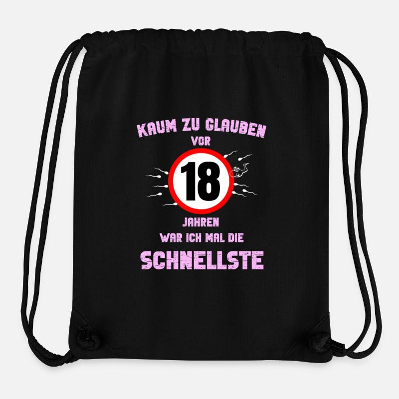 18 Geburtstag Geschenk Party Spruch Idee Erwachsen - Stanley/Stella recycelter Gym Bag - Schwarz