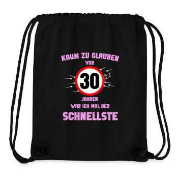 30 Rond Anniversaire Cadeau Fête Dire Idée - Sac à cordon recyclé Stanley/Stella - noir - Devant