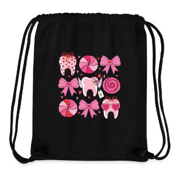 Naschkatzen & Kokette Zahnarztknoten - Stanley/Stella recycelter Gym Bag - Schwarz - Vorne