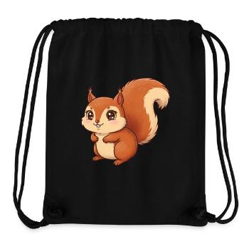 Animal Cartoon Squirrel - Stanley/Stella Recycled Gym Bag - black - Front