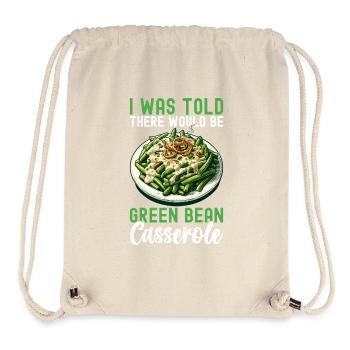 Casserole de haricots verts - Sac à cordon recyclé Stanley/Stella - blanc naturel - Devant