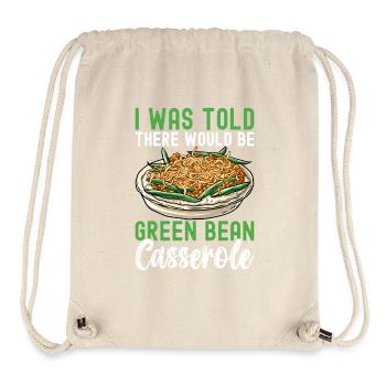 Casserole de haricots verts - Sac à cordon recyclé Stanley/Stella - blanc naturel - Devant