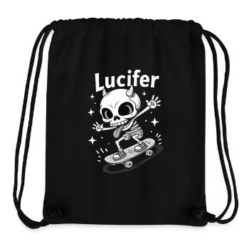 Skater Skelett Lucifer Teuflisch cool unterwegs - Stanley/Stella recycelter Gym Bag - Schwarz - Vorne